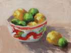 Citrus in Dragon Bowl Art Print