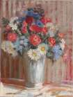 Vase of Flowers Patriotic Art Print