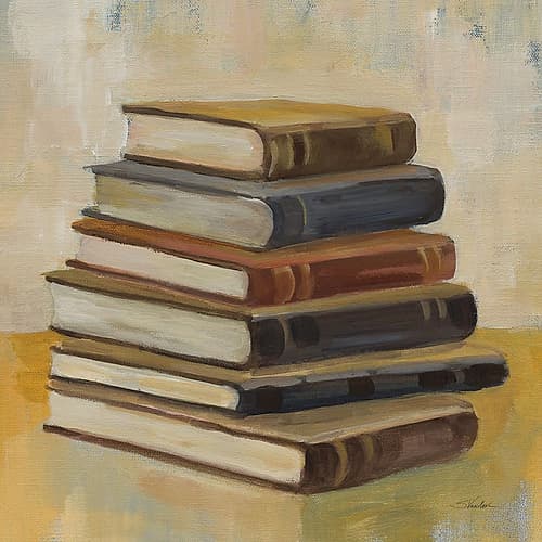 Books on the Porch II Sq Food Print