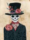 Skeletal Lover I Art Print
