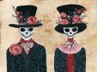 Skeletal Lovers III Art Print