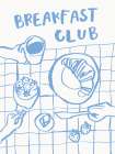 Breakfast Doodles III White Art Print