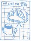Breakfast Doodles IV White Art Print