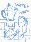 Breakfast Doodles V White Art Print