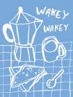 Breakfast Doodles V Blue Art Print