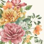 Amber Blossoms I Art Print