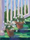 Geraniums on the Porch Art Print