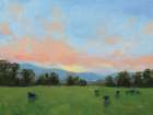 Herd at Sundown Art Print