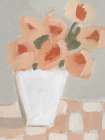 Floral on Checks Art Print