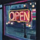Neon Open Sign Art Print