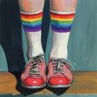 Rainbow Socks Art Print