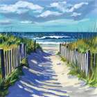 Grassy Path To The Beach I Art Print