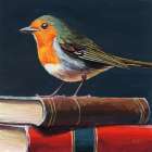 Academia Bird Study Art Deco Print