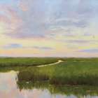 Brilliant Marsh Sunset Art Print