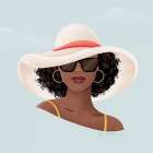 Beach Girl I Art Print