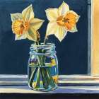Daffodils on The Window Sill Art Print