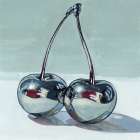 Metallic Cherries Art Print