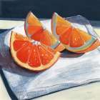 Oranges Catching The Light Minimalist Print