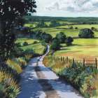 Green Country Road Art Print