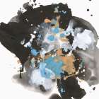 Teal Chaos I Art Print