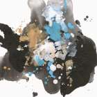 Teal Chaos II Art Print