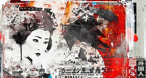 Monarc Geisha Art Print by Teis Albers
