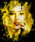 Yellow face Art Print
