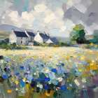 Flower field I Art Print