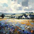 Blue field II Art Print