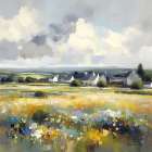 Yellow Fields uno Art Print