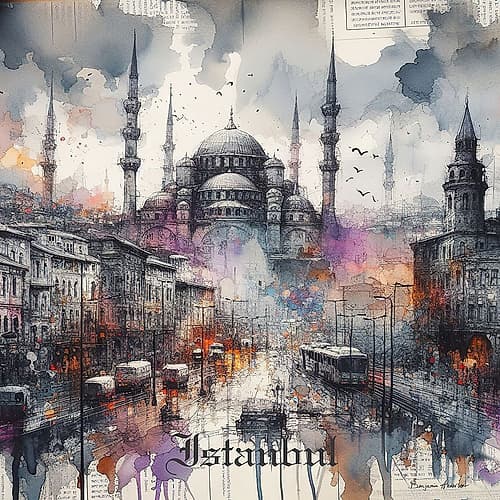 Istanbul Places Print