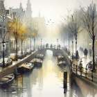 Early Morning in Amsterdam Art Print