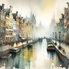 Waking up in Amsterdam Art Print