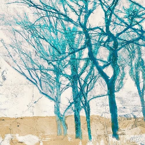 Turquoise Trees II Art Print
