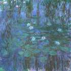 Blue Water Lilies, 1916-1919 Art Print