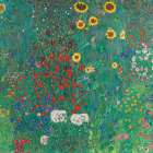 Farm Garden with Sunflowers, 1907 Art Print