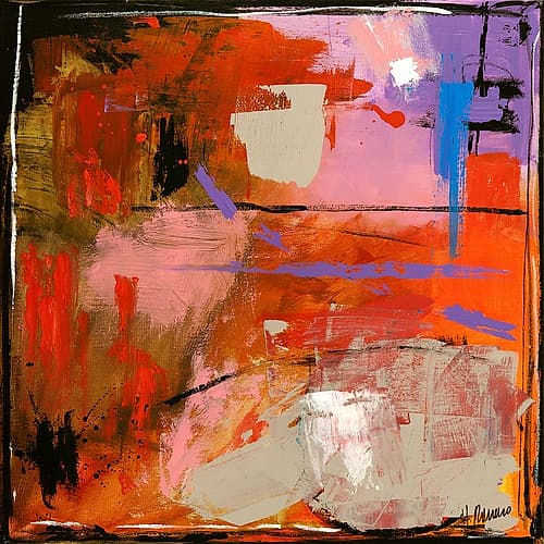 Red Roses Abstract Art Print