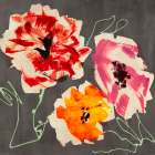 Neon Flowers I (detail) Art Print