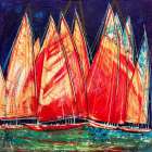 Regata Notturna II Modern Print