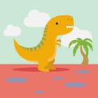 Lil T-rex Art Print