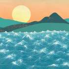 Waves (detail) Modern Print