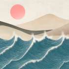Stormy Sea (detail) Modern Print