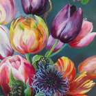 Tulip Chorus (detail) Art Print