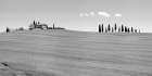 Strada del Brunello-Tuscany (BW) Art Print