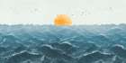 Misty Sea Art Deco Print
