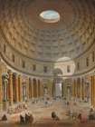 Interior of the Pantheon, Rome Art Print