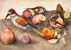 Still Life with Birds and Fruit, c. 1650 Art Print