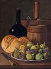 Still Life with Figs and Bread, c. 1770 Art Print