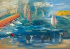 Depart des regates Art Print