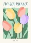 Flower Market: Tulips Art Print